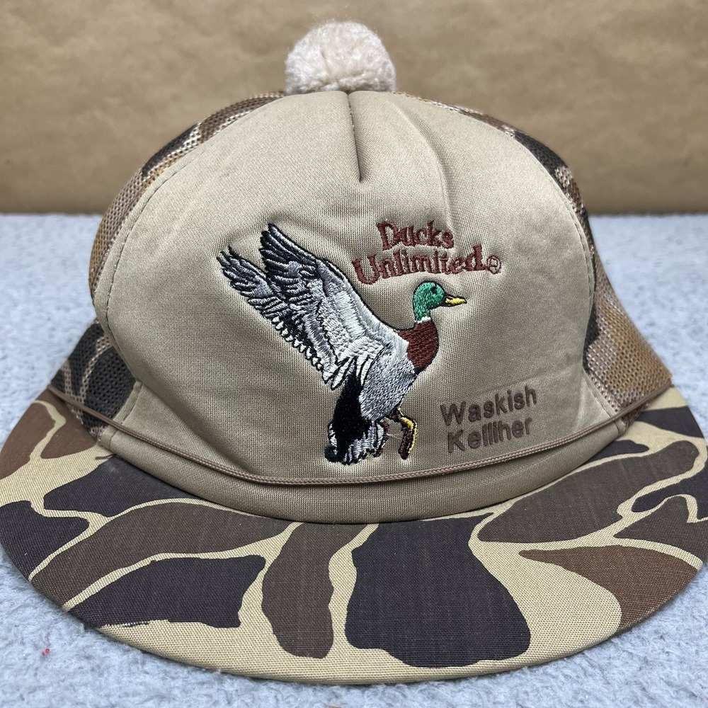Vintage Ducks Unlimited Dorfman Pacific Ladies Camo Hat Hunting Cap SnapBack